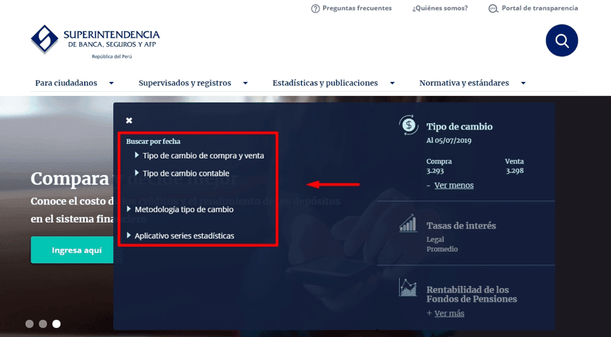 Cotiza tipo de cambio SBS
