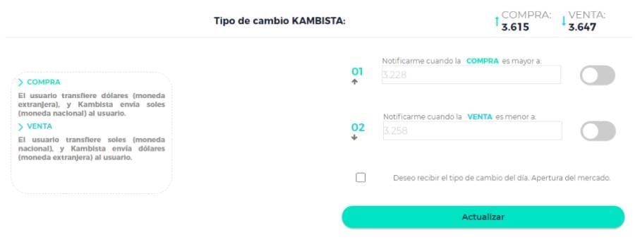 como cambiar en kambista