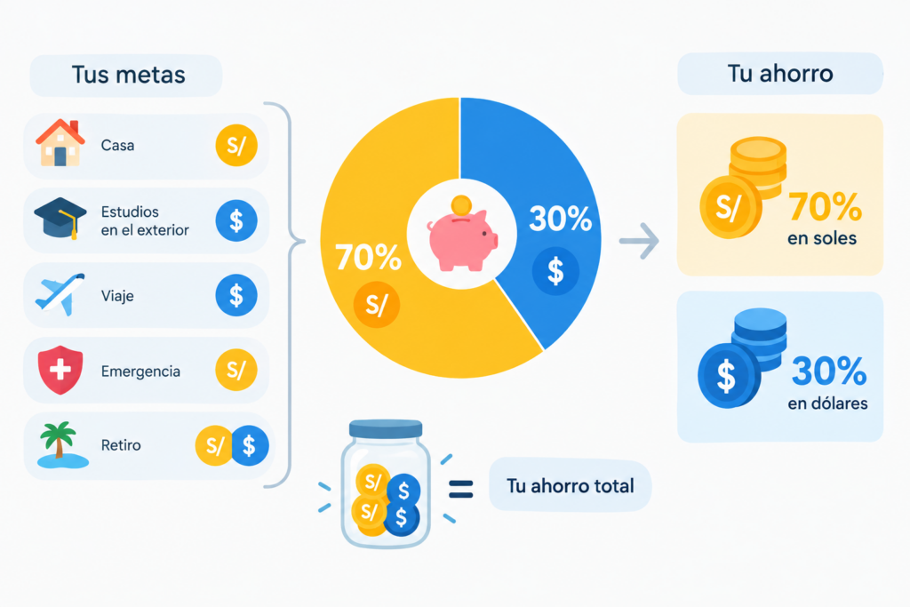 Infografia de distribución de ahorro