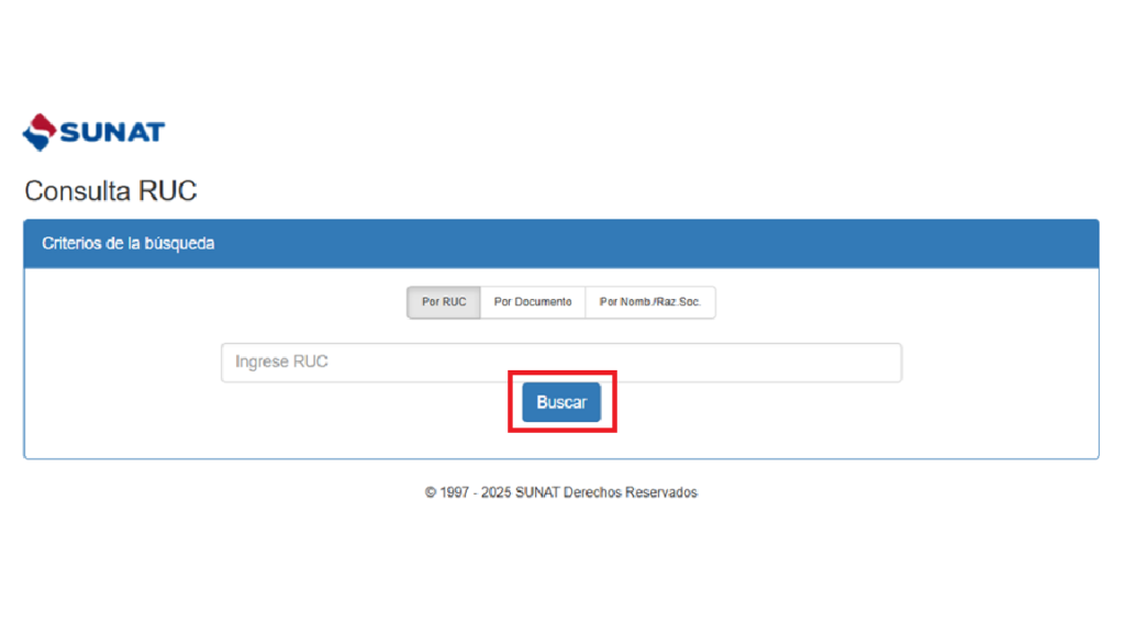 Consultar RUC SUNAT