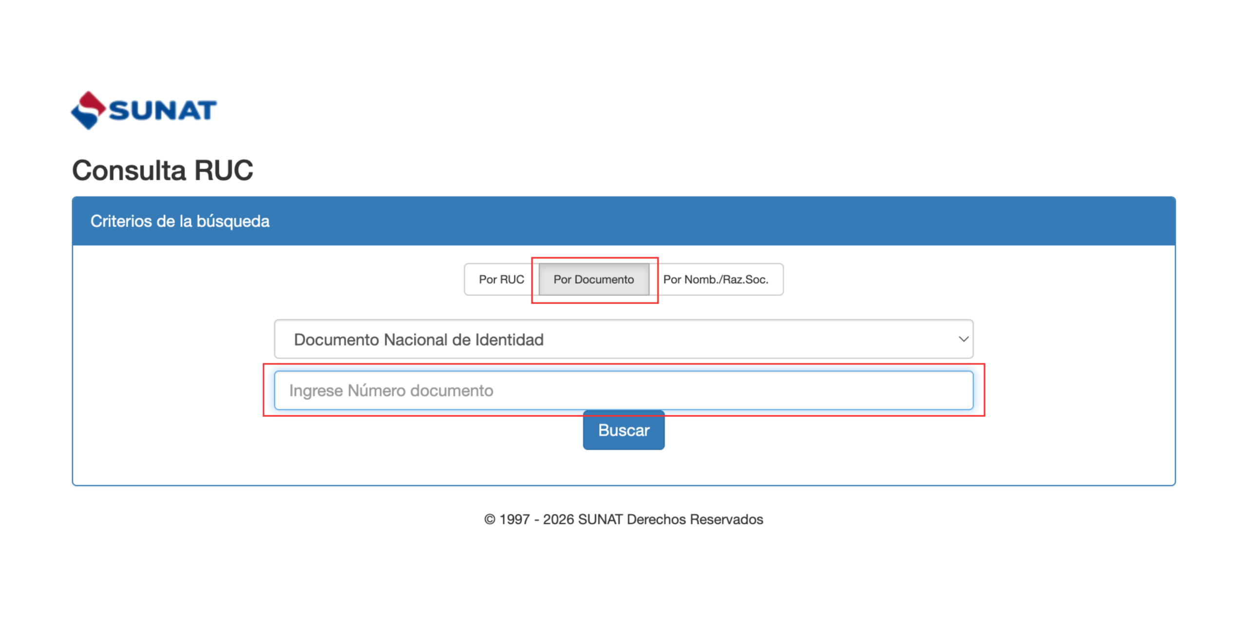 Consulta RUC por DNI