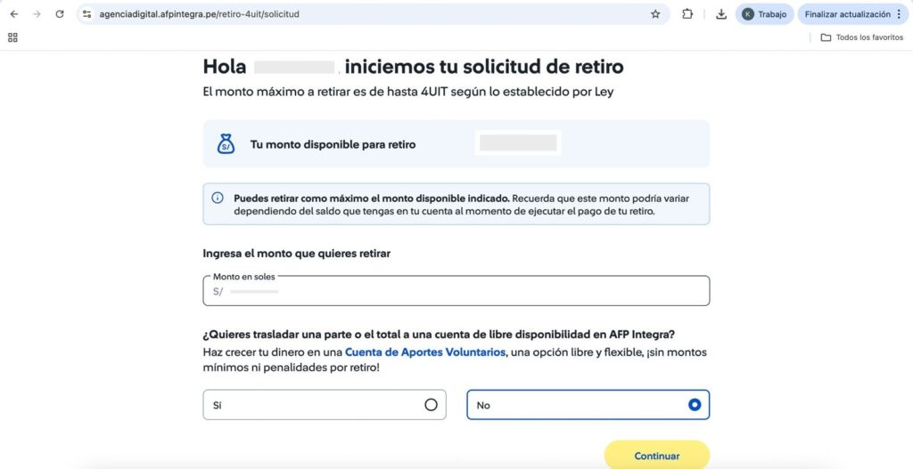 Solicitud de retiro AFP 2025