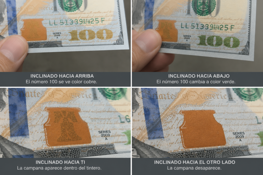Cambio de dólares del billete de 100 dólares