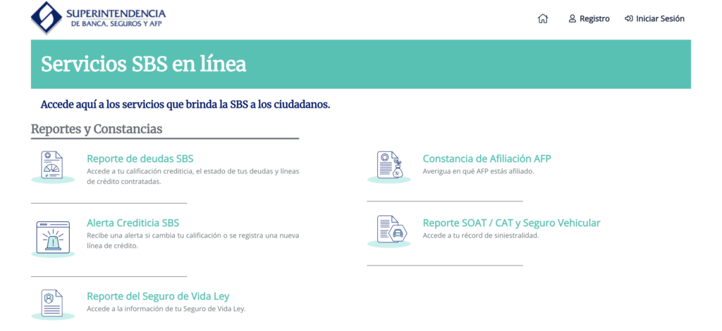 Portal Reporte de Deudas SBS