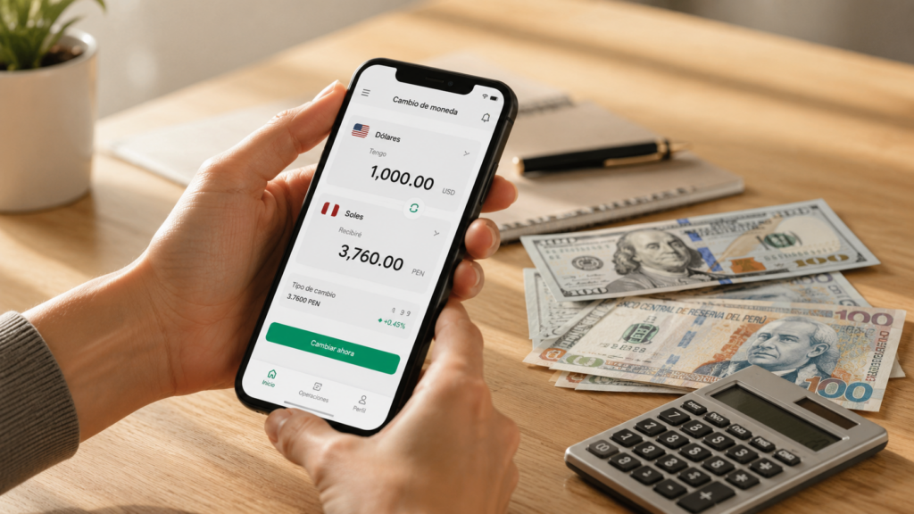 App para cambiar dólares en Perú