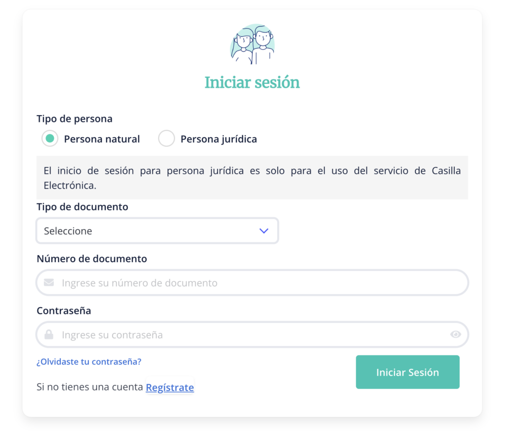 Crear cuenta en SBS