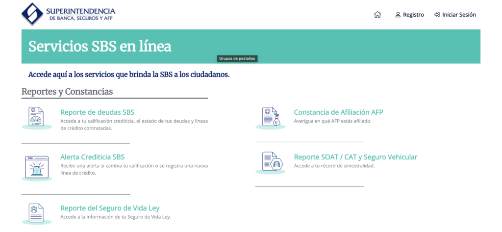 Servicios SBS en línea